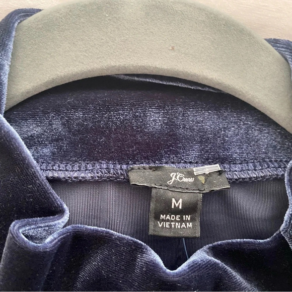 NWT J Crew Shell Navy Velvet Mock Neck Sleeveless Size M - Picture 4 of 5